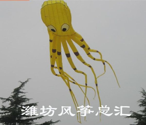 8 m linea singola Stunt Giallo Parafoil Octopus POWER Sport Kite giocattoli da esterno 8516380