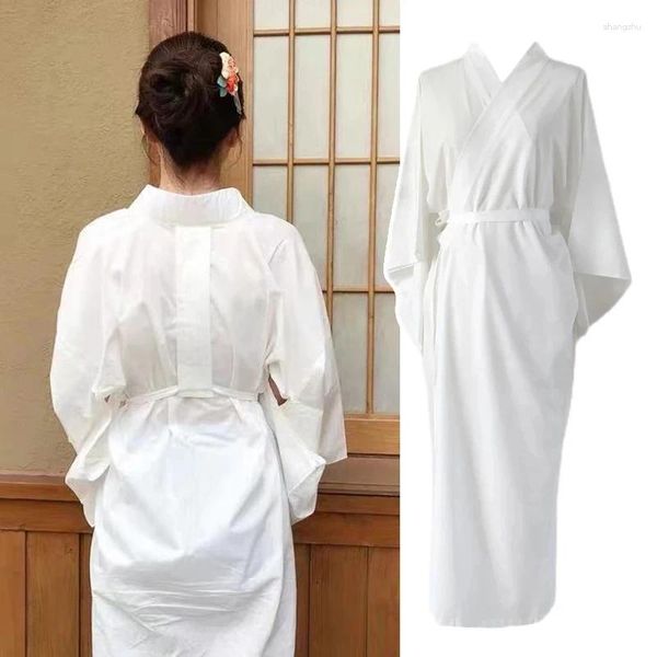 Kadınların pijama kadın merkezli Japon Kimono Juban Beyaz Yukata Elbise Kemer Gown Haori Kimonos İç aşınma aksesuarları