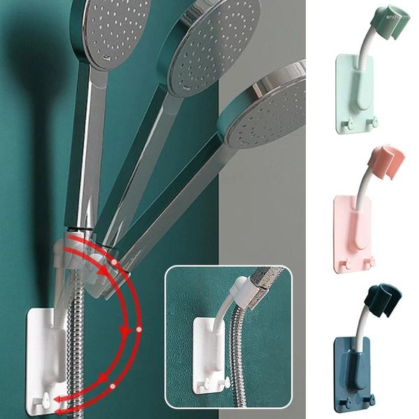 Set di accessori per il bagno 1 pezzo Staffa per supporto per soffione doccia Accessori per il bagno girevoli senza fori Scaffale per scaffali