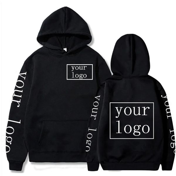 Estilo personalizado hoodie diy texto casal amigos família imagem imprimir roupas personalizadas esportes lazer camisola tamanho Xs-4Xl 240116