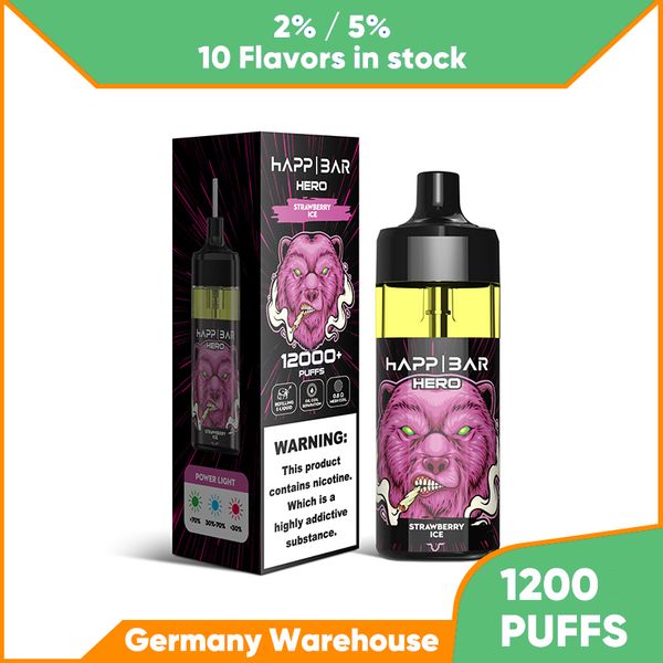 Original Großhandel Vape Pen 12k n10k 9k 6k Puffs Einweg-elektronische Zigarette LED-Bildschirmanzeige 12k Puff Bar Good Taste Mesh Coil 2% 5% NIC 10 Fruchtaromen auf Lager