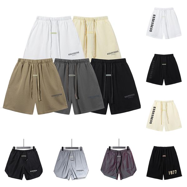 Calções masculinos sólidos capris moda casal calças de jogging de alta qualidade dos homens carta impressão shorts das mulheres hip hop calças esportivas de rua