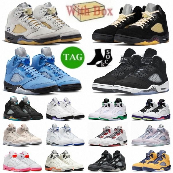 5 Dusk Dawn Borgonha UNC Sapatos 5s Páscoa Mars Aqua Light Her Preto Orewood Marrom DJ Khaled We Basquete masculino feminino Verde Metálico O Melhor Snea Bean Fogo Vermelho