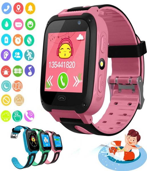 Crianças relógio inteligente à prova dwaterproof água dial chamada smartwatch gps antilost localização rastreador crianças relógio de telefone para meninos meninas presentes7671256