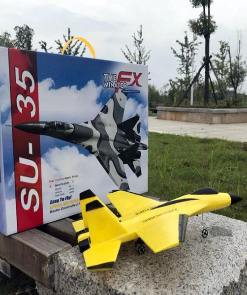 24G planör RC drone su35 sabit kanatlı uçak el atma köpük dron elektrikli uzaktan kumanda açık uçak oyuncakları uçan çocuklar için f3822321