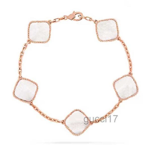 Pulseira de tênis Folha Pulseiras Designer para Mulheres Jóias com Rosa Ouro Prata Banhado Titânio Ágata Luxo Jóias Top Quality Atacado 2KIH A2PJ