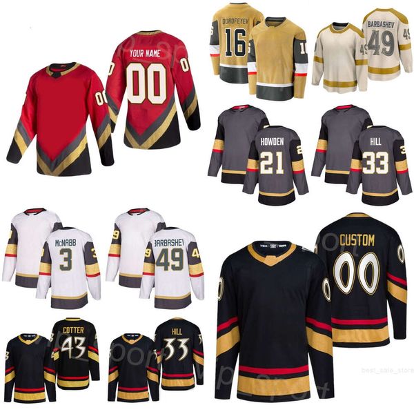 Custom Hockey 16 Pavel Dorofeyev Jersey 33 Adin Hill 36 Logan Thompson 3 Brayden McNabb 43 Paul Cotter 49 Ivan Barbashev 21 Brett Howden 9 Jack Eichel Jeugd Dames Heren