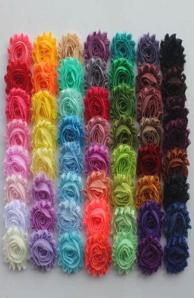 100pcs 25Quot Şifon Desenli Çiçekler Bebek Saçları İçin Accessoriesshabby Şifon Çiçeği Kızlar için Headbandshair Klip Çiçekler 6159293