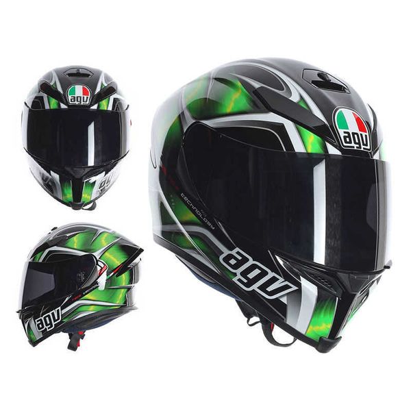 Full Face Open Car Fan Chen Agv Ks Motorradhelm Dual Lens Anti Fog Vollhelm Sportwagenhelm Motorradausrüstung Vier Jahreszeiten Atmungsaktiv 7JIL