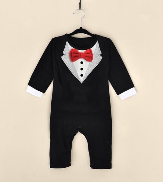Pequeno cavalheiro roupas siamesas homens bebê menino casamento batismo formal arco terno inteligente roupa smoking macacão meninos terno de casamento 8550550