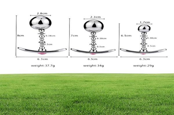 Masaj Metal Kristal Anal Fiş Stimülatör Paslanmaz Çelik Takı Boncuklar Butt Dildo Seks Oyuncakları Kadın Erkekler SHO3584893