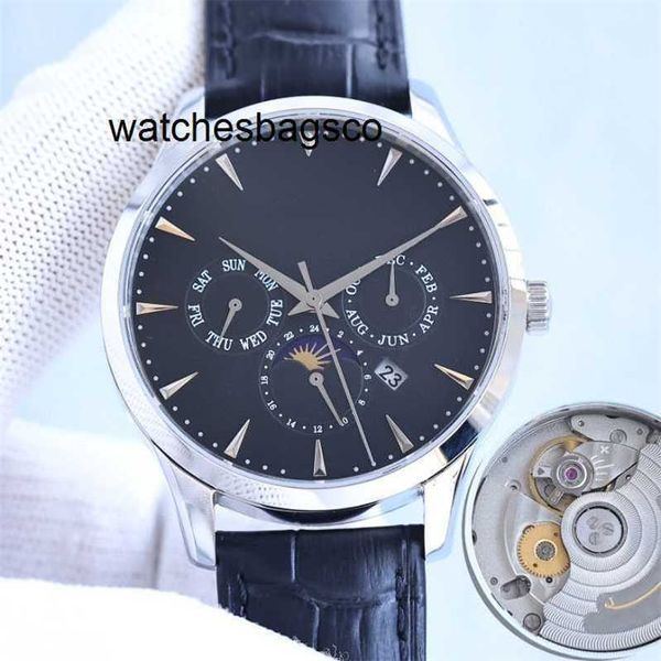 Автоматические часы Pp 2023 Новые мужские часы Moon Phase Master Многофункциональное обновление Полностью автоматические механические часы 9100 с отказом механизма Часы Черный Белый AU7Q