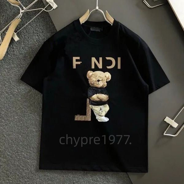 Tasarımcı Moda T-Shirt Lüks Ayı Mektubu Baskılı Saf Pamuk Yuvarlak Boyun T-Shirt Kısa Kollu Erkekler Kadın Günlük Hip Hop Sokağı Elbise T-Shirt