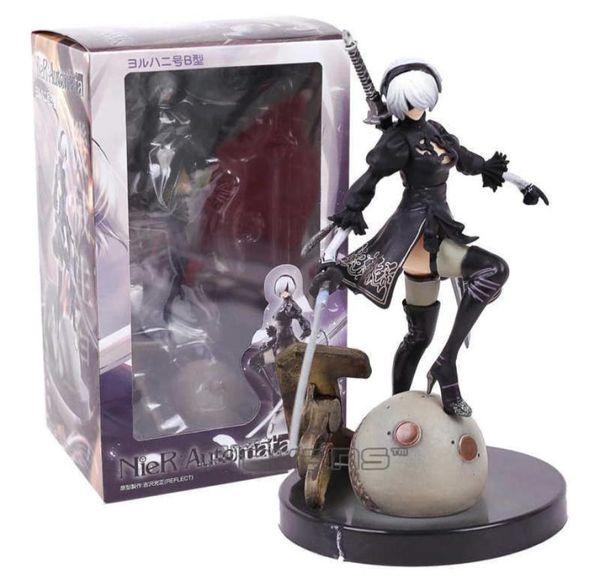 NieR Automata 2B YoRHa No 2 Type B 9S No9 Type S 9S Figura de PVC modelo colecionável brinquedo Q06191145096