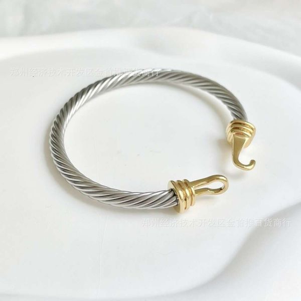 2024 Designer David Yuman Schmuck Armband xx Doppelkopfschnalle Armband Twist Hook Head Handstück Handstück