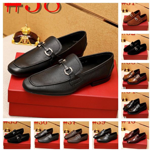 40 modelo masculino sapatos de couro de negócios sapato social moda casual sapatos de casamento confortável apontou cor sólida sapatos masculinos