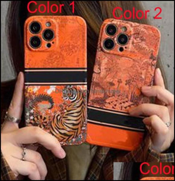 Custodie per cellulari Fasion Designers Forest Tigher Custodie per telefoni per iPhone12 iPhone12pro iPhone12promax Fashion Orange Design Bac Fans2232298