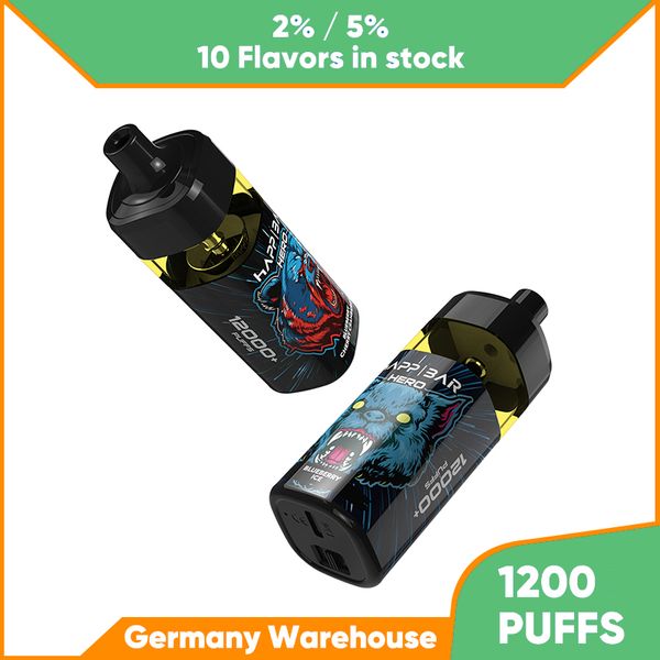 Caneta Vape Descartável 12000 Puffs Cigarro Eletrônico 16ml Eliquid Prefilled Vaper Deive Cartucho Bom Gosto Sabores de Frutas 2% 5% Nic Mesh Coil 12k Puffs Bar