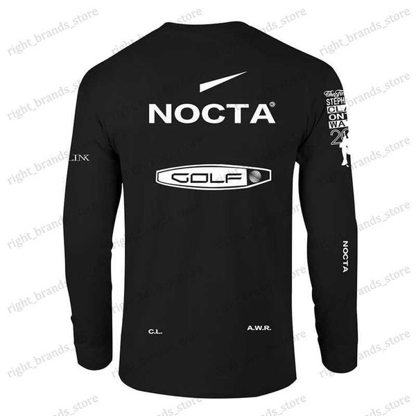 Homens camisetas 3D Impresso Nocta Ball Splicing Manga Longa Tripulação Pescoço Impresso T-shirt Esportes Ao Ar Livre Camisetas Homens Roupas T240117