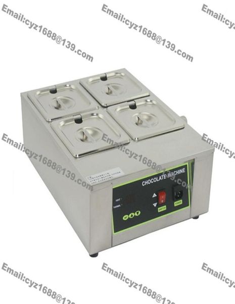 Uso comercial 4 treliça 110v 220v elétrica 8kg fonte de chocolate digital caldeira de chocolate aquecedor aquecedor temperador machine4763977