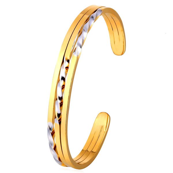 Chainspro Braccialetti color oro bicolore per le donne Gioielli di moda all'ingrosso Multi strato Braccialetti stile semplice braccialetti H212 240117