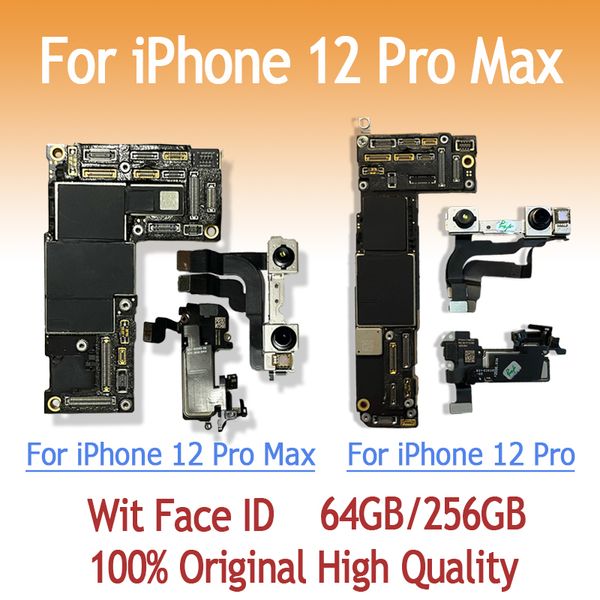 Оригинальная материнская плата 64 ГБ, 128 ГБ, 256 ГБ для iPhone 12 Pro Max 12 Mini с логической платой Face ID, материнская плата iOS, бесплатное разблокирование iCloud