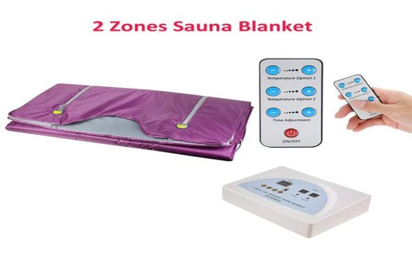 2 zona abeto sauna infravermelho distante corpo térmico emagrecimento sauna cobertor terapia de aquecimento saco fino spa corpo desintoxicação machine2445533