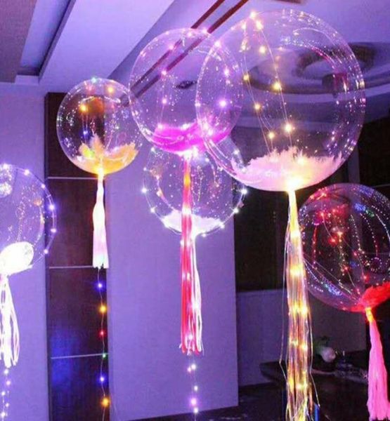 Acender brinquedos led luzes da corda pisca iluminação balão onda bola 18 polegada balões de hélio natal dia das bruxas decoratio3056376