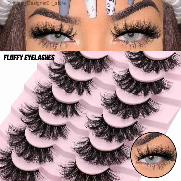 Накладные ресницы GROINNEYA Lashes Mink Fluffy 5/7 пар ресниц Длинные тонкие натуральные ресницы Драматический объем Наращивание ресниц Толстые длинные Q240117