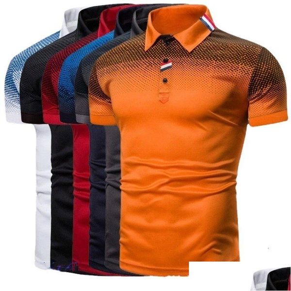 Herren Polos Herren S Fashion Top Shirt Arbeitskleidung Golf Shirts T-Shirt für Männer Hohe Qualität 230328 Drop Delivery Bekleidung Herrenbekleidung Männer Dhvwz