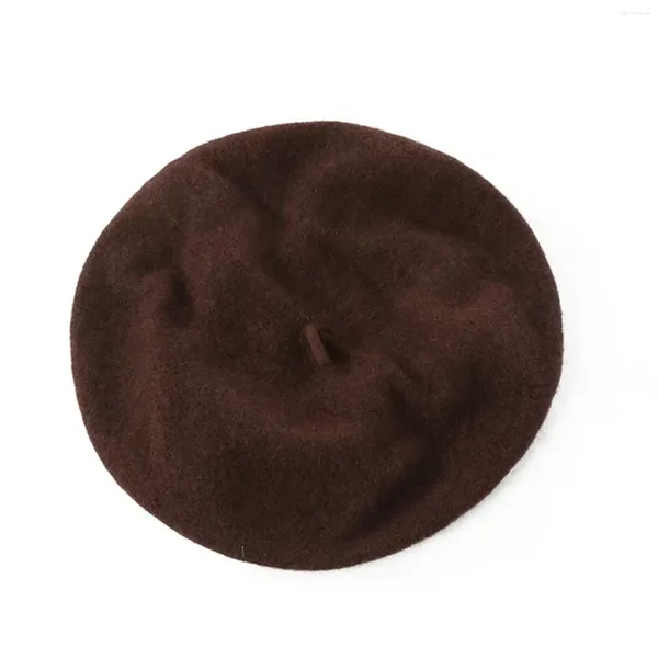 Berets Herbst Winter Filz Baskenmütze Hüte Frauen Mode Französisch Maler Hut Mädchen Trendy Einfarbig Damen Mehrfarbige Flache Kappe