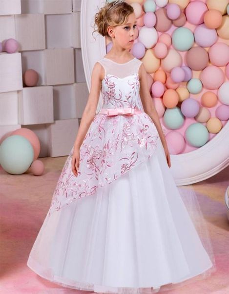 2019 vestido da menina primeira comunhão para a menina crianças elegante princesa casamento flor menina vestido bebê criança roupas traje do bebê vestido t22162871