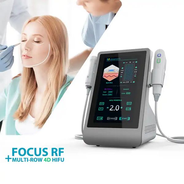 2-in-1-Facelift-Maschine mit hochintensivem, fokussiertem RF-Ultraschall und 3D-4D-HIFU zur Hautstraffung und Faltenentfernung