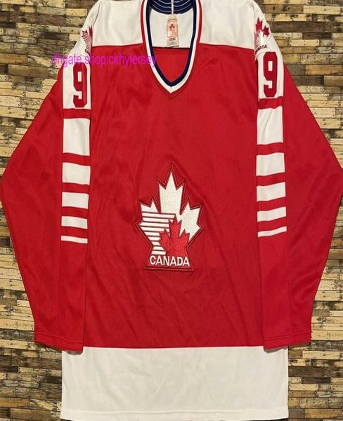 Nova Jersey Retro Barato Costurado CCM Equipe Canadá Wayne Gretzky Hóquei Jersey Mens Kids Throwback Jerseys8544794