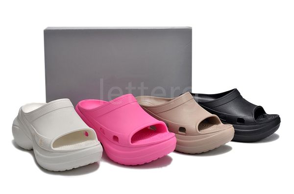 2024 New Balencigas Balencaigaity Pantofole da donna Croc Pool Slides Sandali Designer Paris Piattaforme Gomma EVA Letterg di alta qualità