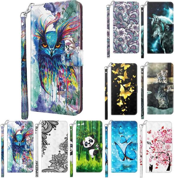 Custodie per telefoni 3D per Google Pixel 5A 3A 3aXL 3 3XL 5 5XL 4A Porta carte in pelle PU Custodia antiurto antidirst per cellulare3013723