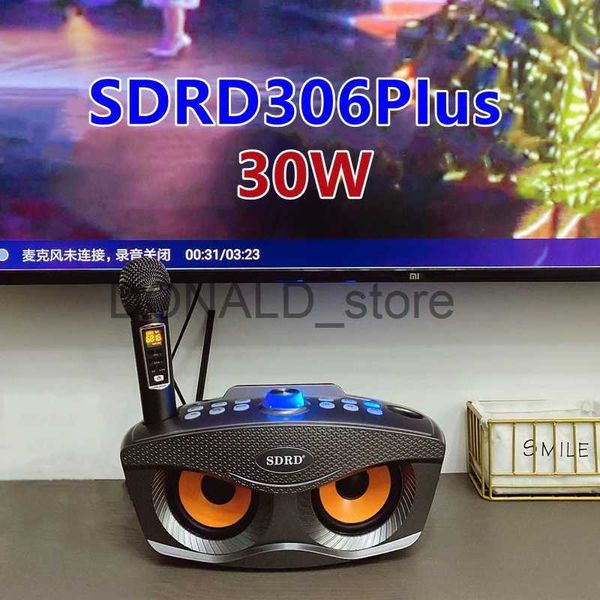 Tragbare Lautsprecher SD306 Plus Boom Box Handy Karaoke Maschine System Hause Subwoofer Tragbare Bluetooth Lautsprecher Wireless Dual Mikrofon Audio J240117