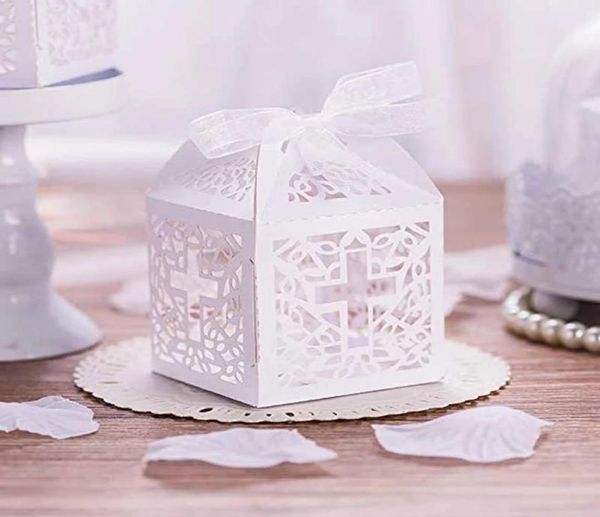 Portaobjetos cruz blanca caja de dulces bolsa de regalo bautizo bautismo bebé niño niña religión iglesia boda decoración de primera comunión 9046979