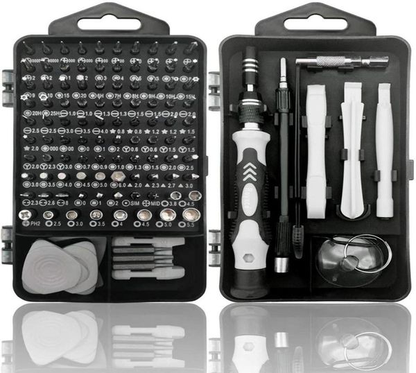 122 in 1 Präzisions-Schraubendreher-Sets, DIY-Reparatur-Schraubendreher-Werkzeug-Set, geeignet für iPhone, Tablets, Uhren, Kameras, Nintendo, Reparaturen 2818185