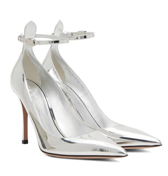 Nuovo popolare Tan-Go Sandali con tacco alto Scarpe da donna Décolleté con punta a punta in pelle verniciata Tacco alto Lady Gladiatore Sandali da sposa Festa da sposa Elegante scarpa da passeggio