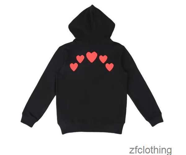 Spielen Sie bestickten CDG-Hoodie-Designer-Auge, beliebte Commes Des-Modemarke Star Same Cotton Large Red Heart Sweater Long Couple Bowling Sport CS8A