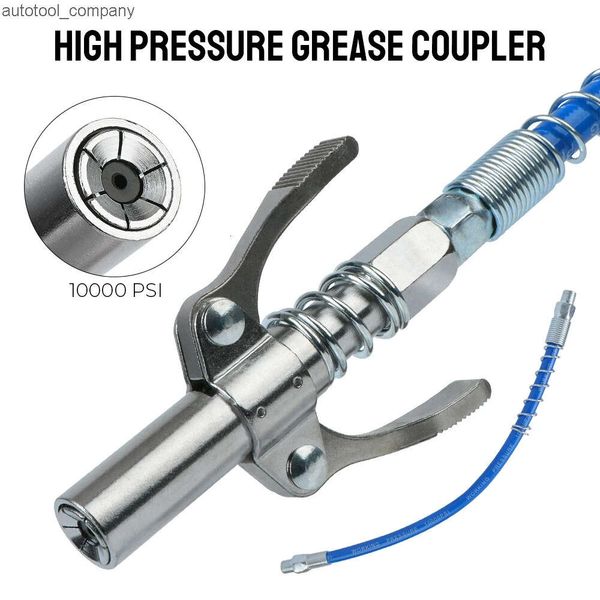 Nuovo 10000PSI Grasso Ad Alta Pressione Accoppiatore Ugello Tubo della Pompa Siringa Pistola per Grasso NPT1/8 Adattatore Freno Cambio Olio Strumenti Accessori Auto