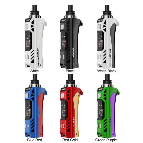 Original Yocan Cylo Wax Kit 1300mAh Bateria TFT Tela 510 Thread Bobina de aquecimento cerâmica C4-DE PLUS