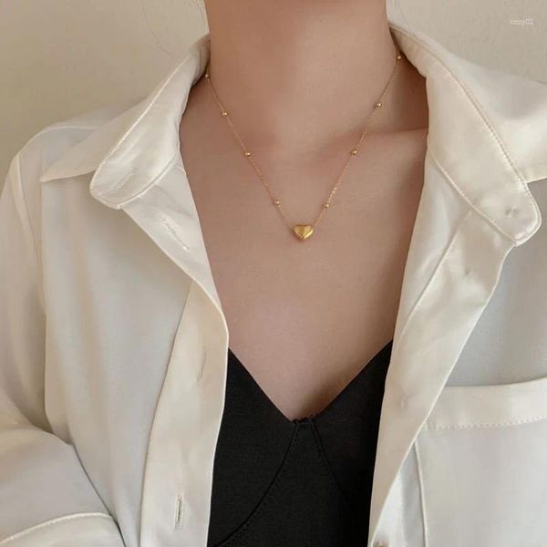 Ожерелья с подвесками Love, женское ожерелье, легкие роскошные модные простые универсальные ювелирные изделия из титановой стали