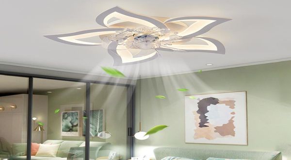 Ventilatore da soffitto moderno con luce a LED per soggiorno, camera da letto, luci da pranzo, torcia, ventilatore multipunto, ventilatori a soffitto, illuminazione3257417