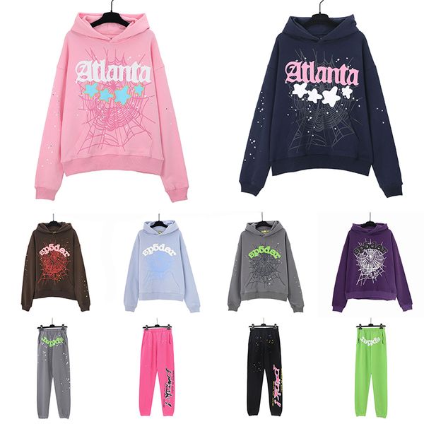 Hoodies anjo pulôver rosa vermelho preto mass capuzes calças moda moda de roupas gráficas soltas moletons moletons