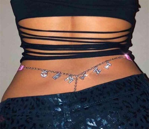 12 Constellation Perizoma Eith Lettere Catena della pancia Cintura Cintura Accessori gioielli per il corpo sexy per le donne3430490