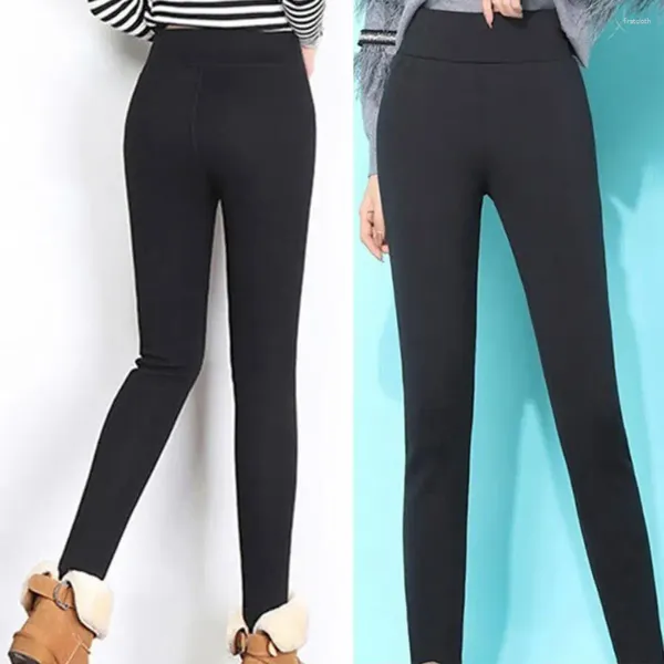 Calças ativas leggings de inverno feminino lã de cordeiro quente grosso veludo magro com lã cintura alta moda térmica