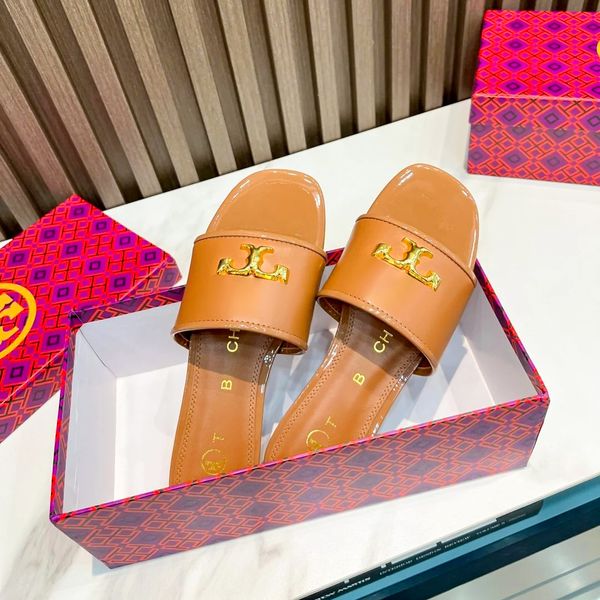 17 colori Designer Slipper Flat Double Tazz Slifors Factory Sandal Slide Shoe Woman Mochitine di pelle estate Flip Flip Flop