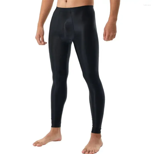 Aktive Hosen Glänzende Dünne Männer Sommer Hohe Taille Laufen Sport Gym Shorts Elastische Slim Fit Sexy Kurze Leggings 2024